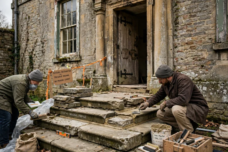 How to Repair Historic Stone Steps While Preserving Original Profiles and Improving Surface Safety