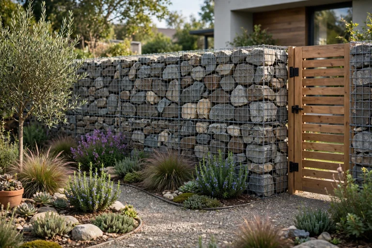 Gabion Wall Applications for Residential Garden Boundaries and Decorative Exterior Landscape Features
